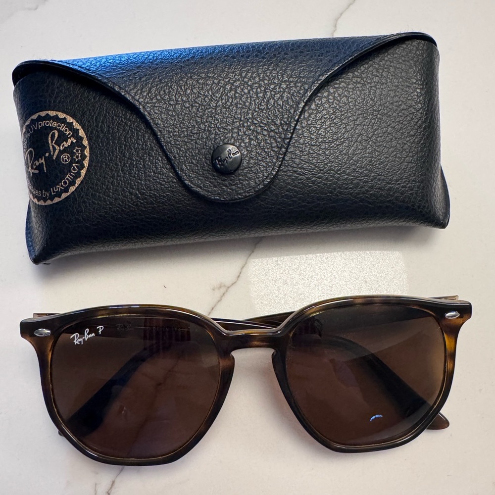 Ray-Ban Tortoise Shell Sunglasses with Black Case